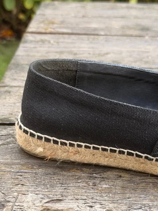 Chanel Espadrilles sz 41 Runs Small More like a 9 Black and Tan Cross Stitch - Picture 13 of 16